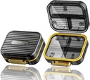 Travel Pill Case, Small Pill Box for Purse, Acedada Portable Daily Pill Container, Compact Moistureproof 7 Compartments Pill Organizer, Stylish Medicine Holder för Vitamins Fish Oils, Black