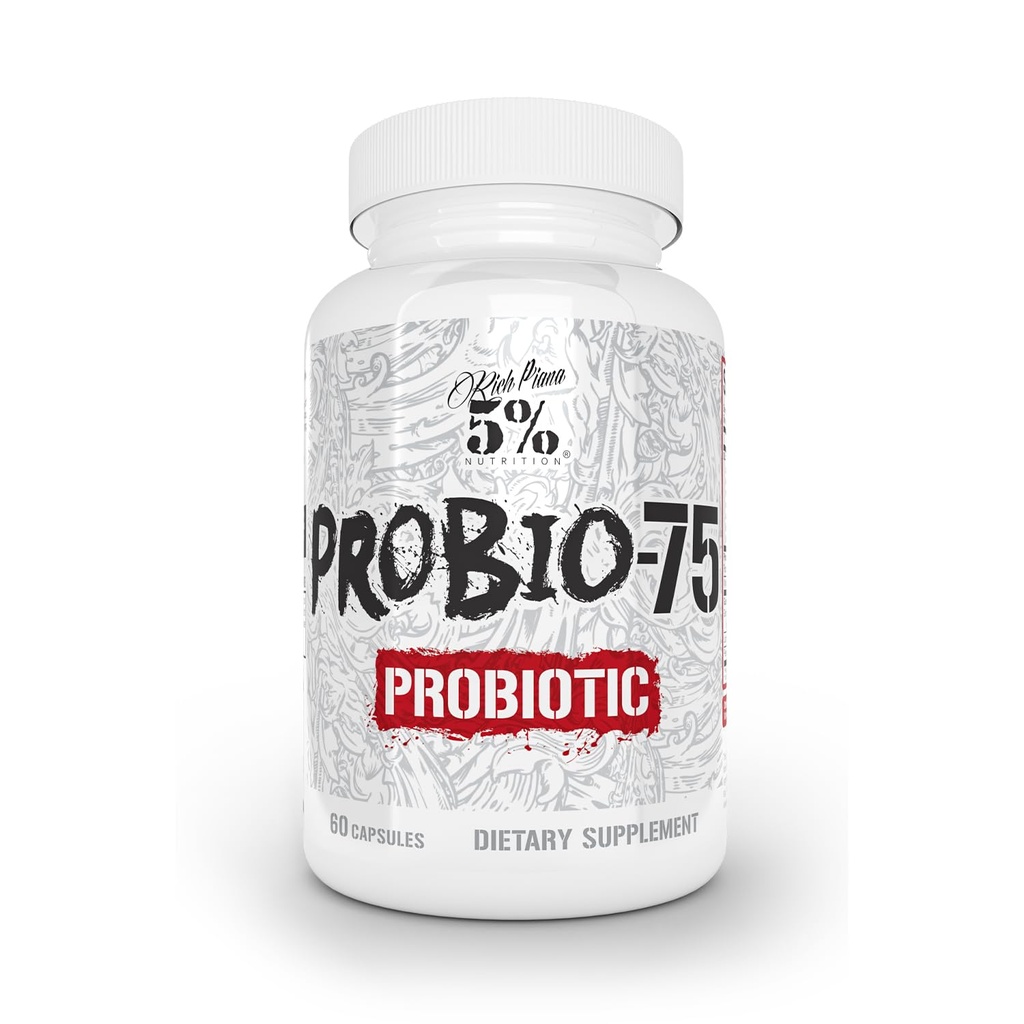 5% Nutrition Rich Piana Probio-75 Miljardin PMY:n Vegaani, 14 ainutlaatuinen kanta
