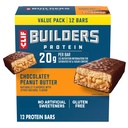 CLIF Builders Protein Bars - Chocolate Peanut Butter Flavor - 20g Kasvipohjainen proteiini - Gluteeniton - GMO - Matala Glycemic - Ei keinotekoisia makeuttajia - Value Pack, 2.4 oz. (12 Count)