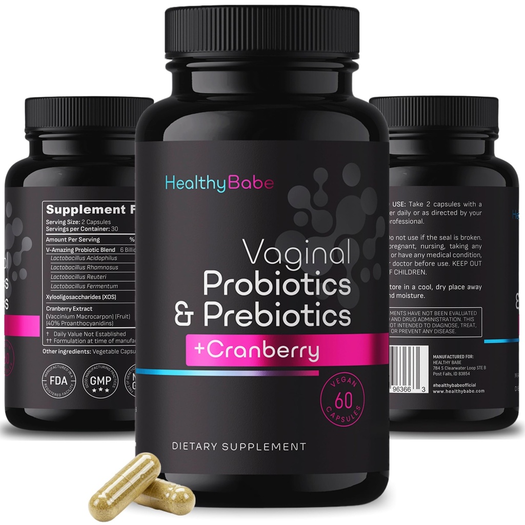 Terve Babe emätin Probiootit naisille + prebiootit & karpalo pillereitä, pH tasapaino, terve Odor, Hiiva, immuuni tuki, positiivinen Microbiome terveys, naiset