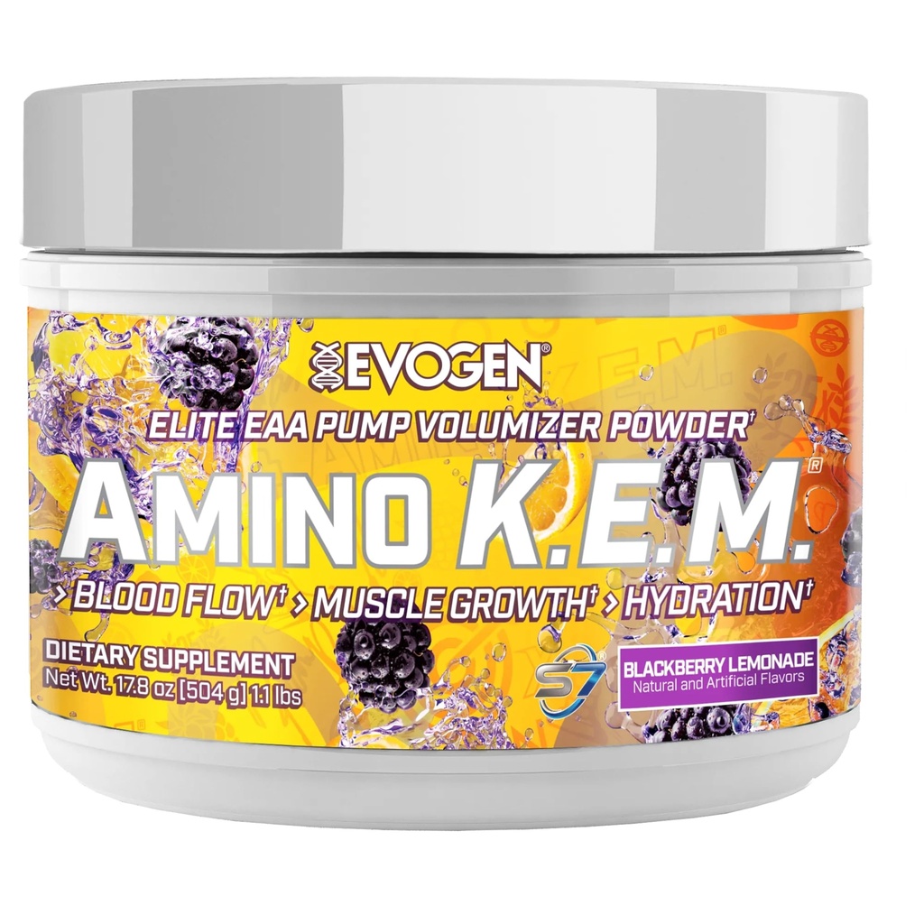 Evogen Amino K.E.M. - EAA & BCAA Powder Pump Volumizer . BCAAs Aminohappojen täydentää veren virtausta, lihasten kasvua, & nesteytys ...
