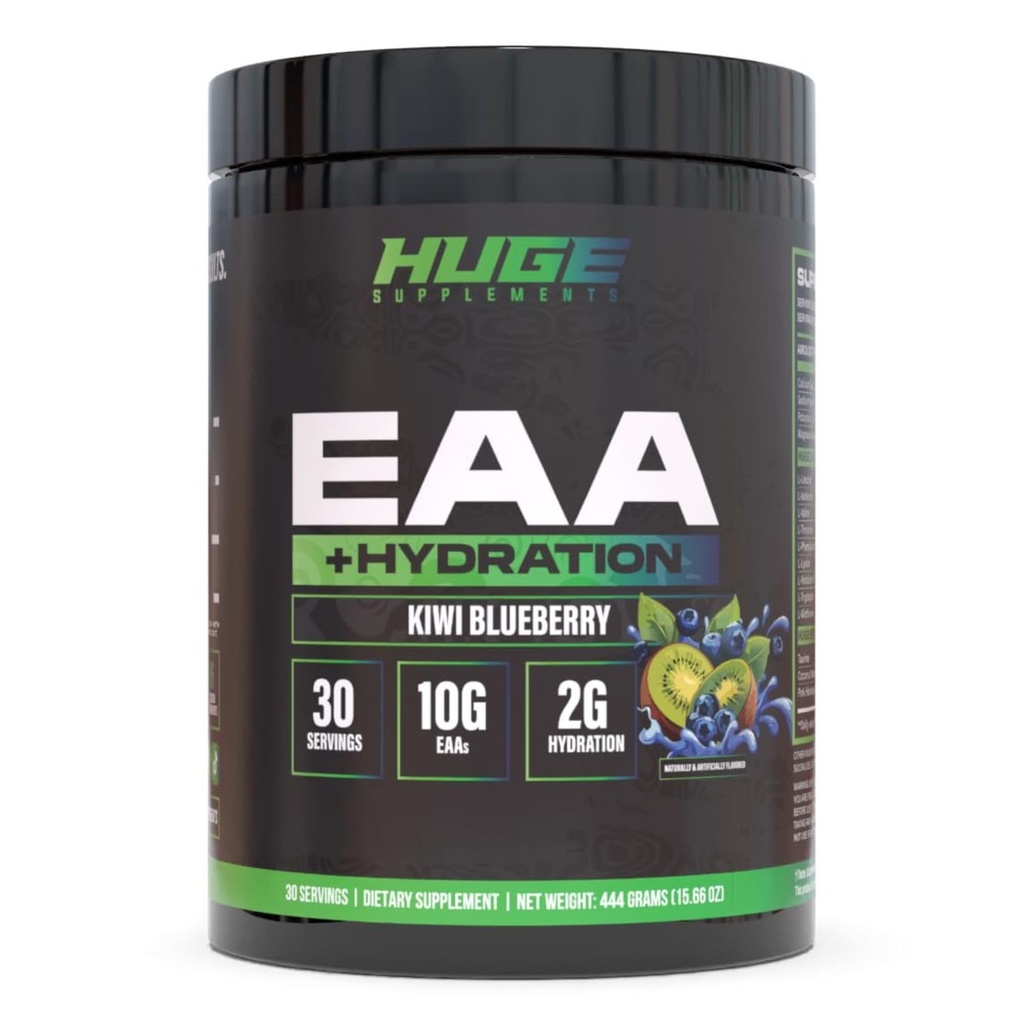 Valtava EAA-liite, suurin annosteltu Essential Amino Acids Powder, 12.85g EAA & 8g BCAAs per Serving, Maksimoi lihasten kasvua, Recovery & Performance (Kiwi Blueberry, 17.73 Oz.)