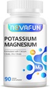 Kalcium Magnesium Supplement med Calcium Zink 1185mg, High Potency Formel för Leg Cramps, Bone & Muscle Health, Non-GMO, Gluten Free, Vegan, 90 kapslar