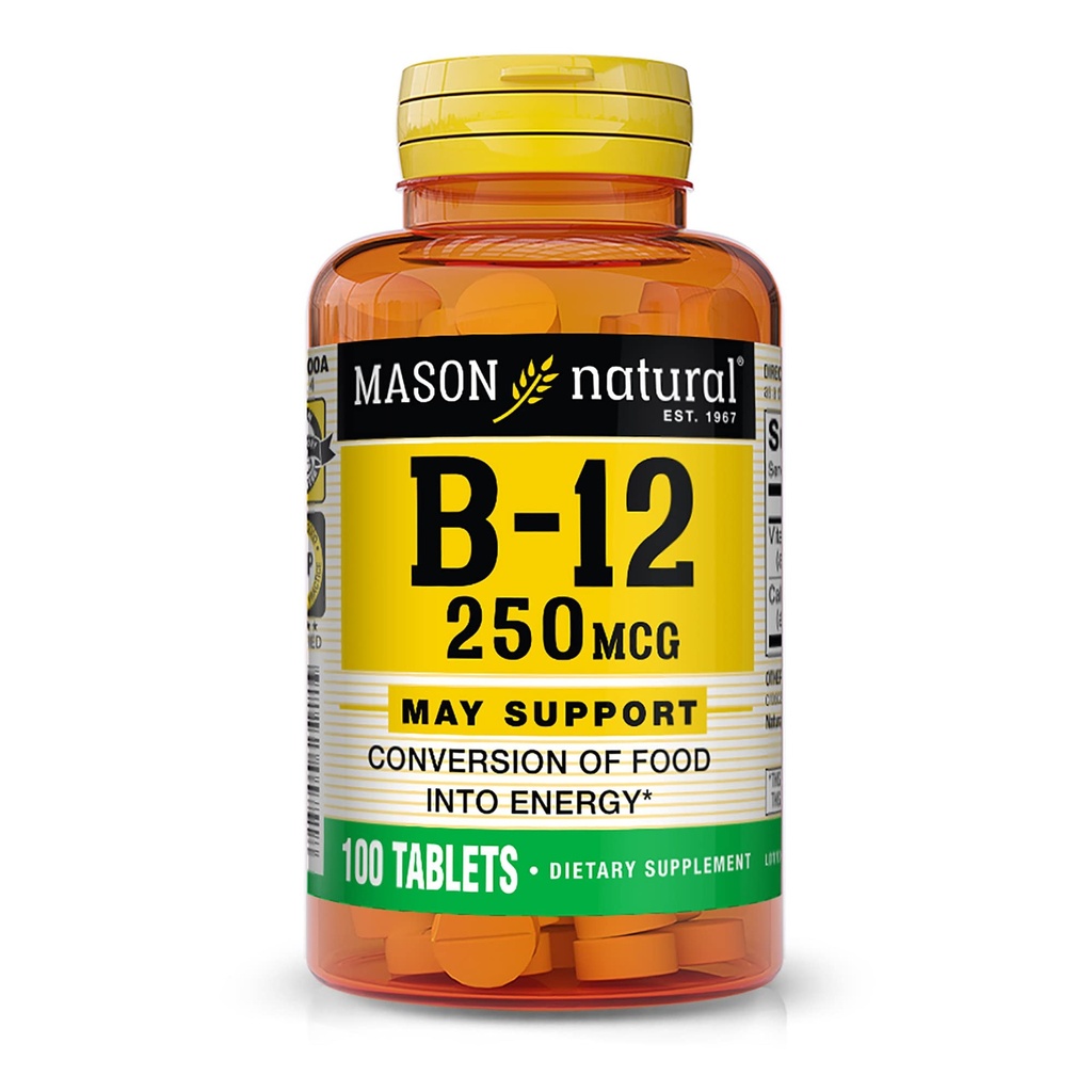 Mason Vitamins Mason Vitamin B 12 250mcg tabletter