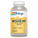 Solaray High Potency Betaine HCL med Pepsin - Hydrochloric Acid Supplement för Digestive Health - med Betaine Hydrochloride och Digestive Enzymes - Gut Health Support - 60-dagars garanti, 250 VegCaps
