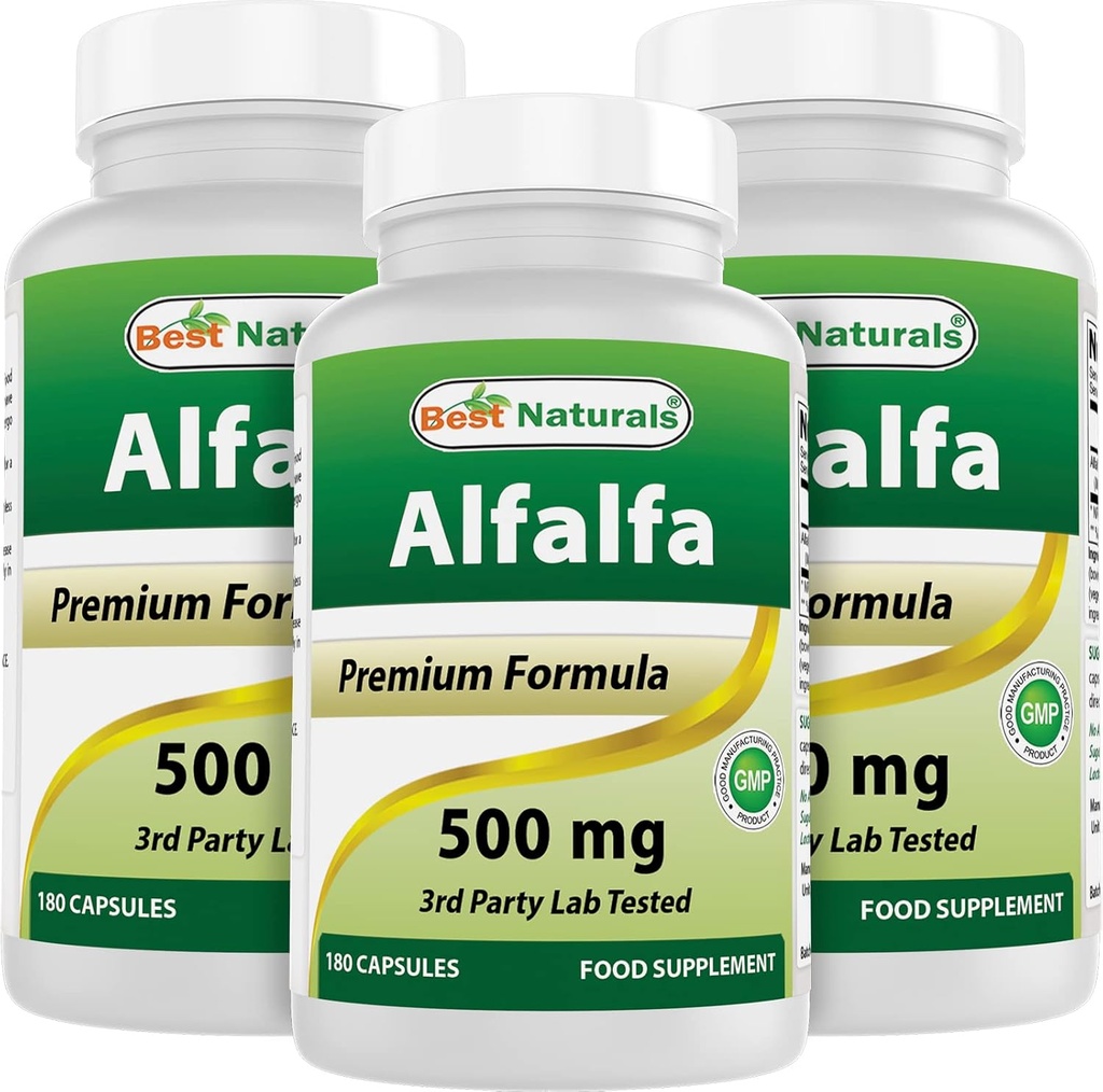 Best Naturals Alfalfa Green Super Food 500 mg 180 kapselia (180 kpl)