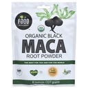 The Food Movement Co. Black Maca 8 oz Raw Food Powder - Organic, non-GMO, Vegan, Gluteeniton Maca juuri täydentää koko kehon hyvinvointi