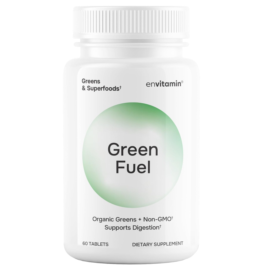 Vihreä polttoaine Luomu vihreät tabletit - Luomu vihreät, hedelmät ja vihannekset Blend