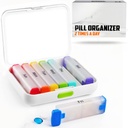 BEXEEN Weekly Pill Organizer 2 gånger om dagen - Pill Box 7 Day Am Pm - Travel Medicine Organizer Twice Daily Vitamin Holder Portable Supplement Case Week Morning Night Med Dispenser Detachable Container