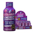 Vitamin Energy Mood+ Extra Strength Energy Shot Tropical Berry 12 Pack, 260mg Natural Caffeine, B-Vitamins, Rhodiola, Chamomile, Mood & Energy Support, Zero Sugar, Gluten-Free, Vegan, 1,93 fl oz