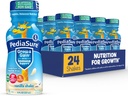 PediaSure Grow & Gain with Immunosupport, 27 vitamiineja ja kivennäisaineita lapsille, 7g proteiinia, ei-GMO, gluteeniton, vanilja, 8-fl-oz pullo, pakkaus 24