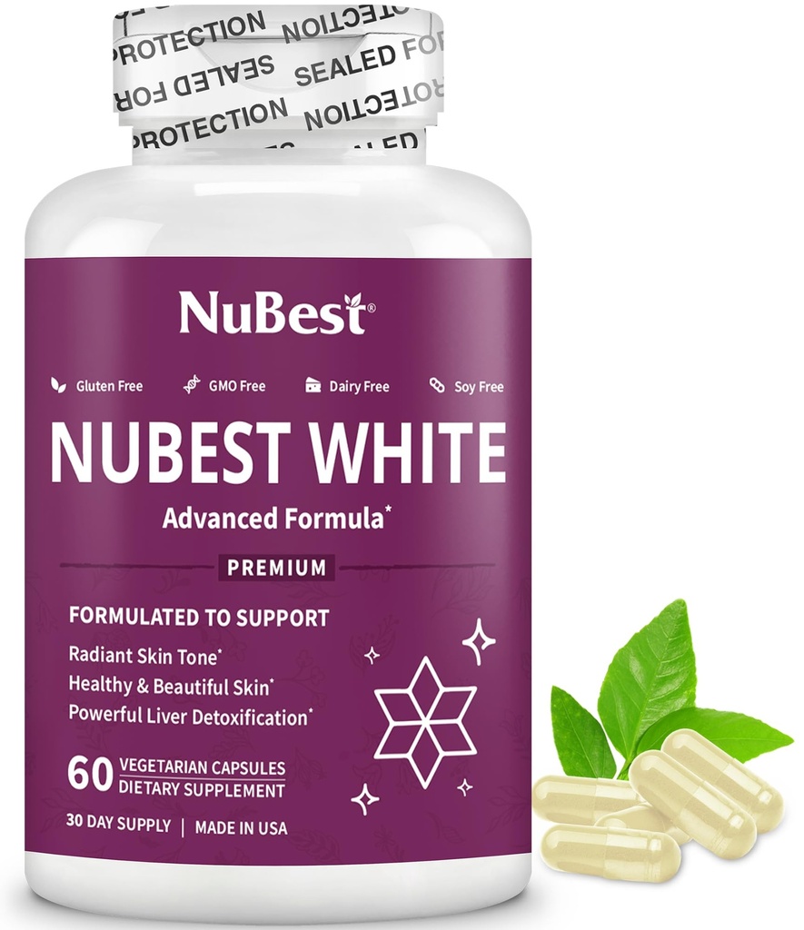 NuBest White - Glutatione 400 mg & Milk Thistle Extract - ihon kirkastus täydentää - auttaa kaunis ja radiantti iho - antioksidantti täydentää & detoxification ...