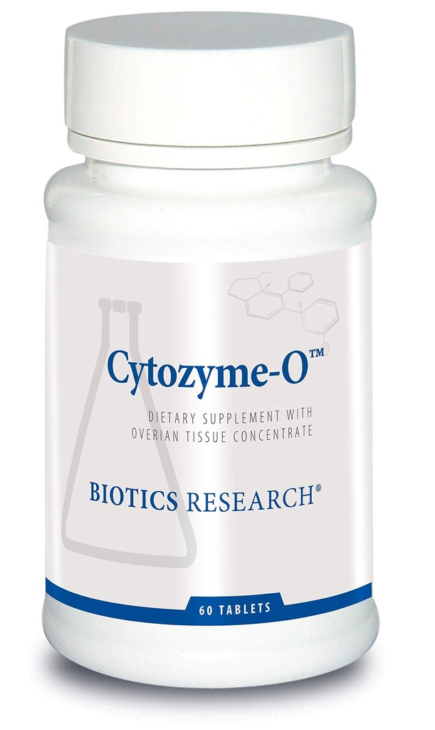 Biotics Research Cytozyme O Raw Bovine Ovarian Tissue, stöder kvinnlig hälsa, SOD, katalas, potent antioxidantaktivitet, 60 tabletter