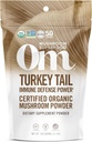 Om Mushroom Superfood Turkey Tail Organic Mushroom Powder, 3,5 Ounce, 50 Servings, Immuno Support, Polysacchrides, Beta-Glucans, Gut Health & Holistic Defense Mushroom Supplement