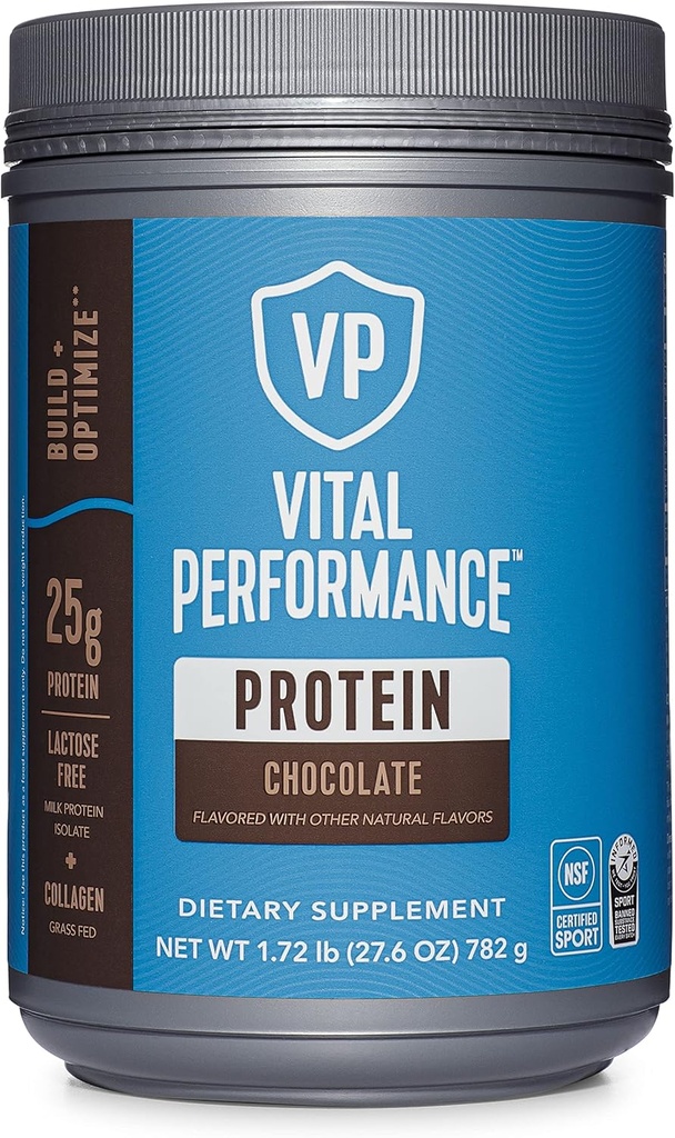 Vital Proteins Performance Powder, Collagen Peptides & Protein Isolate Powder, NSF Certified for Sport, Suklaa, 1,72lb