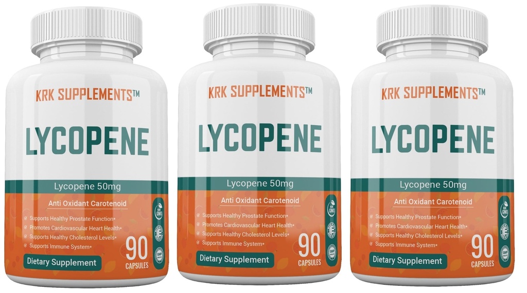 3 pullo Lykopeeni 50 mg 270 Kapselia yhteensä