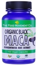 The FOOD MOVEMENT CO. Black Maca 500mg 60 Capsules - Organic, Non-GMO, Vegan, Gluten Free- Black Maca Root Supplement för Whole Body Wellness