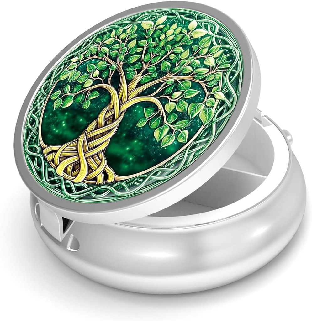Pilleri Laatikko 3 Osasto Pieni pilleri tapauksessa laukku ja tasku Mini metalli pilleri haltija Matka pilleri säiliö Hold Lisäravinteet Vitamiinit BPA-vapaa (Tree of Life)