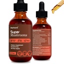 Super Sienet 8-in1 - 2 fl oz Liquid Extract - Brain Booster & Immuuni tuki Drops - Reishi, Lion...