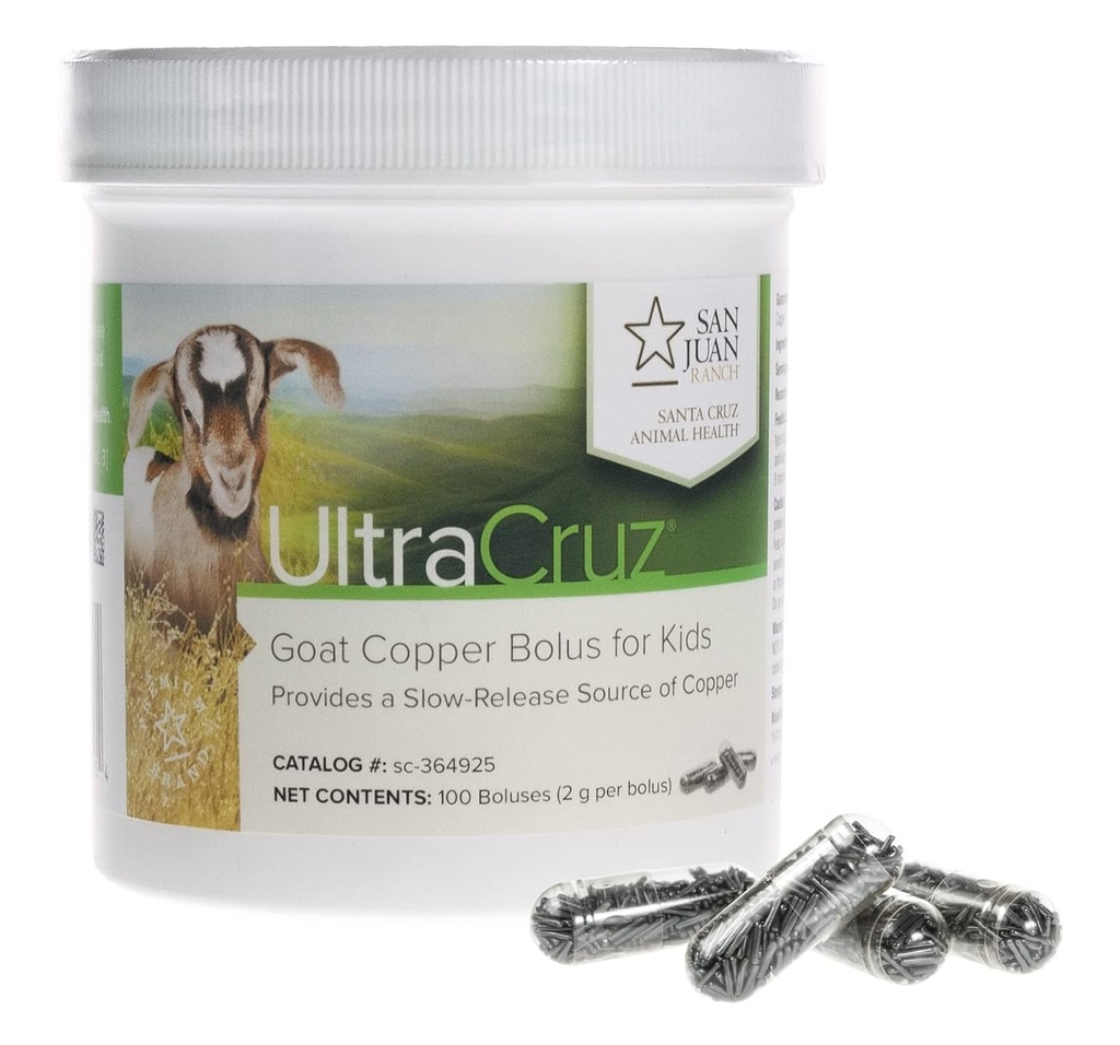 UltraCruz - sc-364925 Goat Copper Bolus Supplement för Kid Goats, 100 Count x 2 Grams
