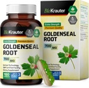 BIO KRAUTER Goldenseal juurikapseli 700 mg - 100 Golden Seal Powder Caps - Hengitysteiden ja ruoansulatuskanavan tuki - Vegaani, Ei täyteaineita