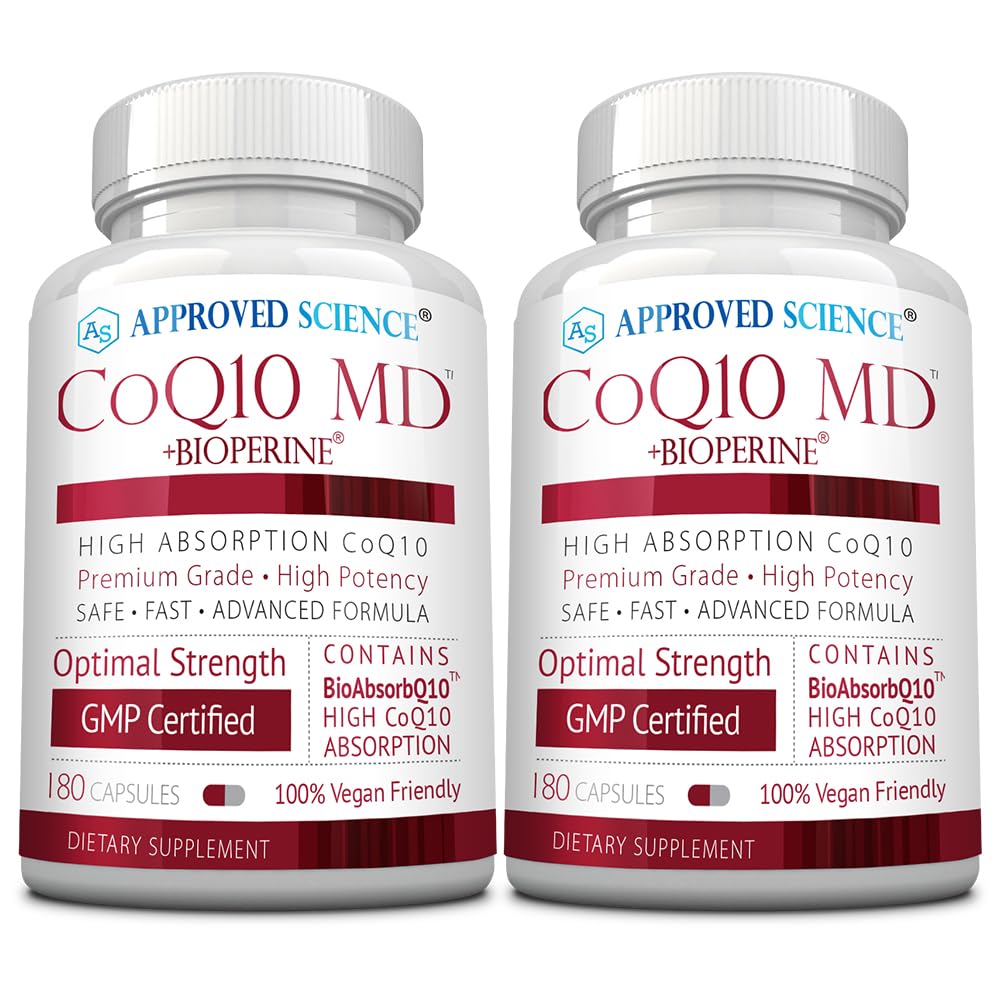 Hyväksytty Science® CoQ10 MD - Extra Strength 300 mg Pure CoQ10 ja BioPerine® nopeampaan imeytymiseen - Optimaalinen tuki - 6 kuukauden toimitus