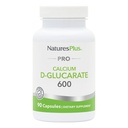 NaturesPlus PRO Calcium D-Glucarate (CDG) 600 mg - 90 kapslar - Icke-GMO, Vegan, Glutenfri, Sojafri - 90 portioner