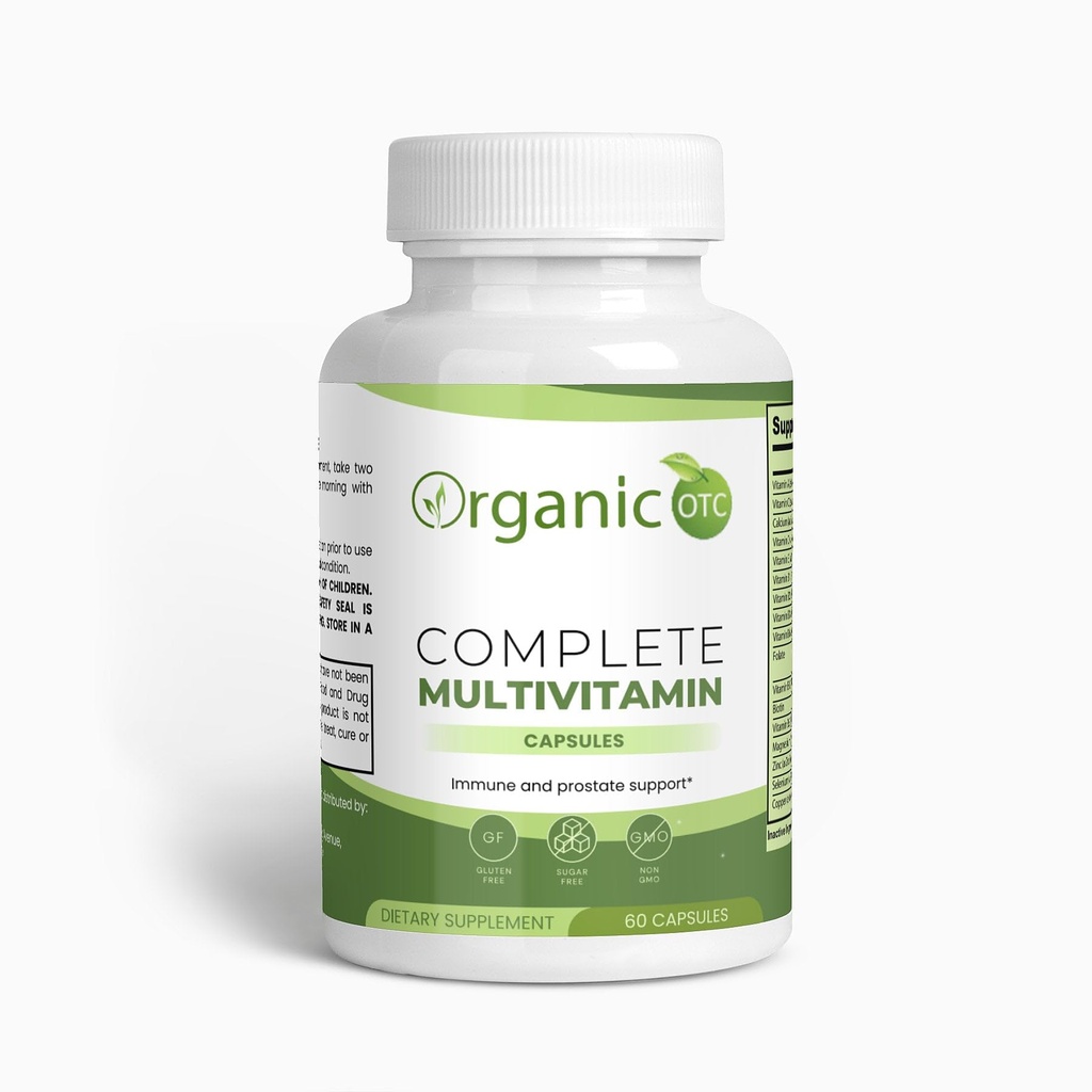 Generisk organisk komplett multivitamin - Inkluderar vitamin B-komplex, grönt te, granatäpple och växtbaserade blandningar - vegetariska kapslar - upprätthålla ett balansliv - 60 kapslar