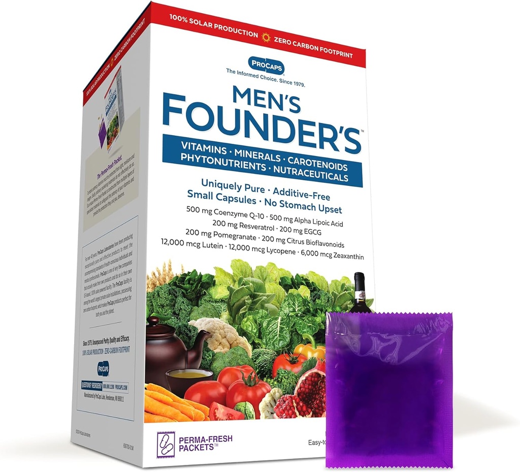 Andrew LESSMAN Multivitamiini-Men's Founders 120 Packets - Yli 40 Nutrients Plus High Potencies of All Essential Vitamiinit, Minerals, Phytonutrients, Carotenoidit. Helppo niellä. Ei lisäaineita