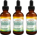 Lovita klorofyllin nestetippa, korkea teho 120 mg/ml, 7200 mg/pullo, luonnonenergiatehokas ja immuunituki, sisäinen deodorantti, ihon terveys, vegaaninen ja ei-muuntogeeninen aine, minttumaha, 180 tarjoilua