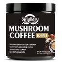 Sieni kahvia, 10 sieniuutetta jauhe Blend Lion's Mane, Reishi, Chaga, Cordyceps, Turkki Tail, aivojen täydentää pikakahvi energia, keskittyä, muisti ja immuniteetti 150g