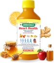 Heart Health 400 ml Dietary Supplement - Stöder Heart Wellness och Lowers Cholesterol - Apple Cider Vinegar (ACV), Garlic Juice, Ginger, Lemon och Honey - 1 flaska