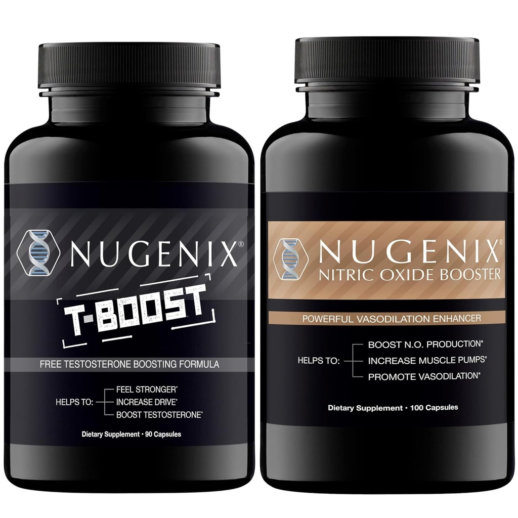 Nugenix Typpioksidi Booster ja T-Boost vapaa Testosteroni Booster miehille