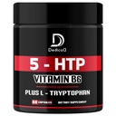 5 HTP Supplement 1010mg - 60 kapslar - 3in1 kombinerat med vitamin B6, L-Tryptophan - Bekvämt humör, hjärnhälsa, kroppshantering och immunsystemsupport