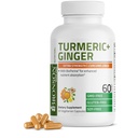 Bronson Turmeric + Inkivääri Extra Strength Yhteinen terveys- ja ravitsemustuki BioPerine, ei-GMO, 60 kasvissyöjäkapselit