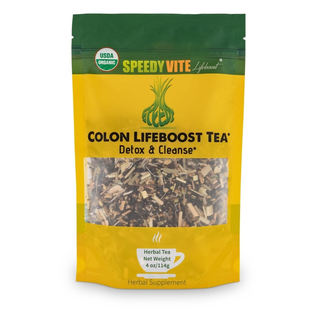 SpeedyVite Colon LifeBoost Tea Detox och Cleanse - Organic Pu'er Tea med Ginger, Lemongrass - för ökad Colon hälsa och funktion