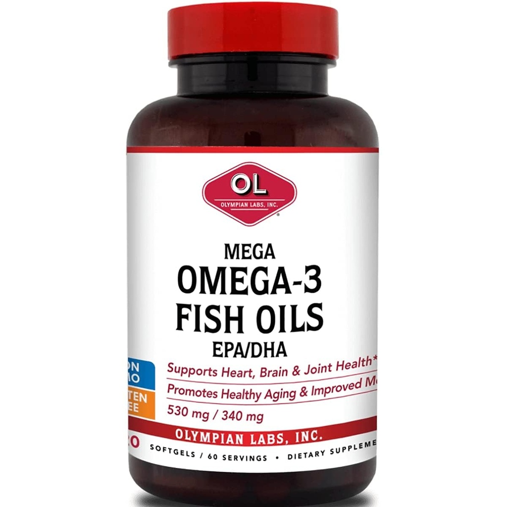 Olympian Labs Mega Omega 3 Kalaöljyt, 60 sevings, 3148