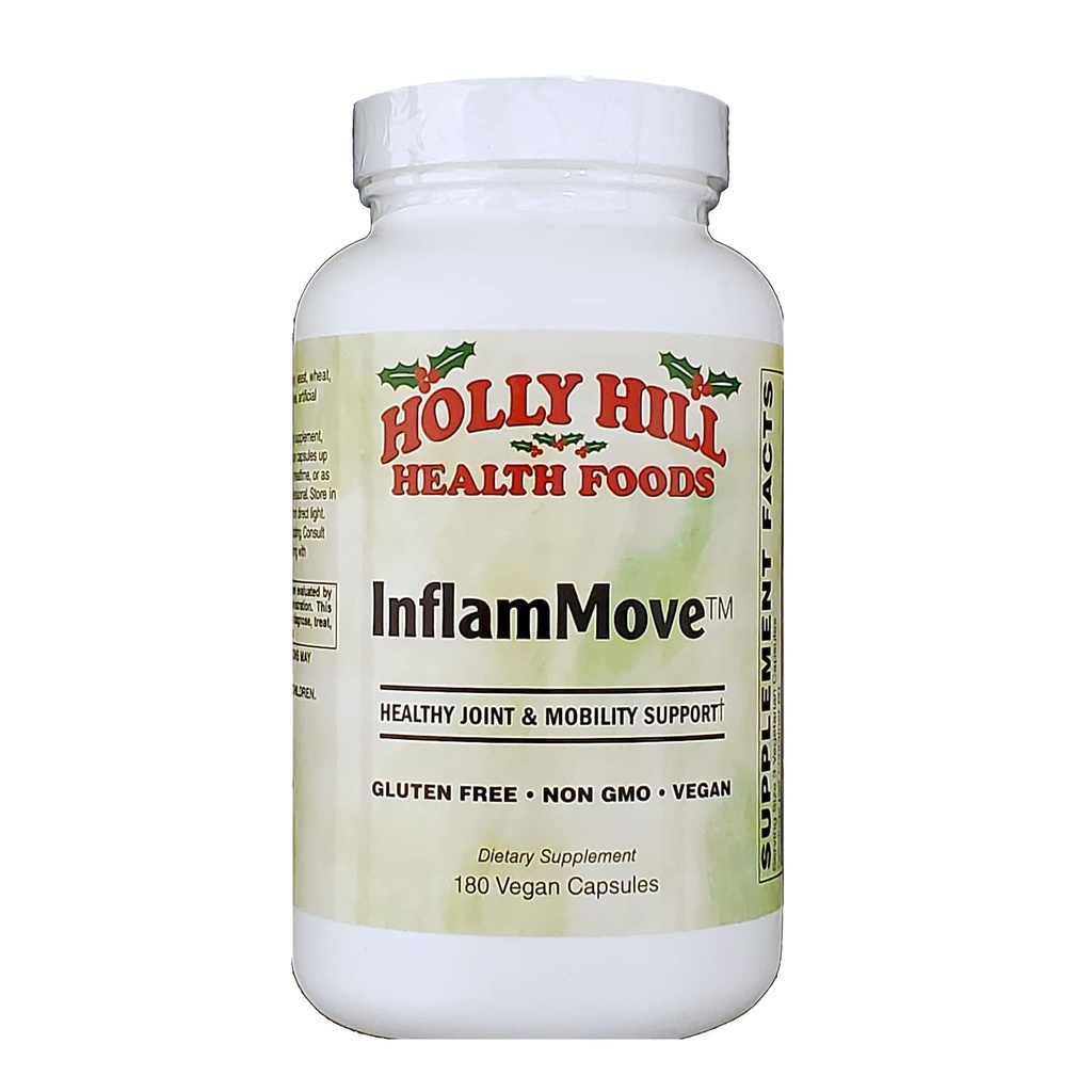 Holly Hill Health Foods, Inflammove (Terve yhteisen ja liikkumisen tuki*), 180 vegan-kapselia