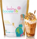 Baby Booster Salted Caramel Prenatal Vitamin Supplement och Protein Shake, koffeinfri, all naturlig, vegetarisk DHA, High Protein, Methyl Folate, B Vitaminer, Stor för Morning Sickness, 1 lb
