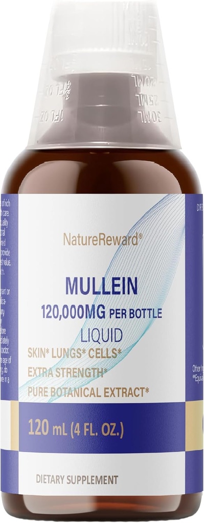 Müllein Liquid, hengitysterveyden tuki - Nesteenä, Tincture, Tee - 4 fl oz