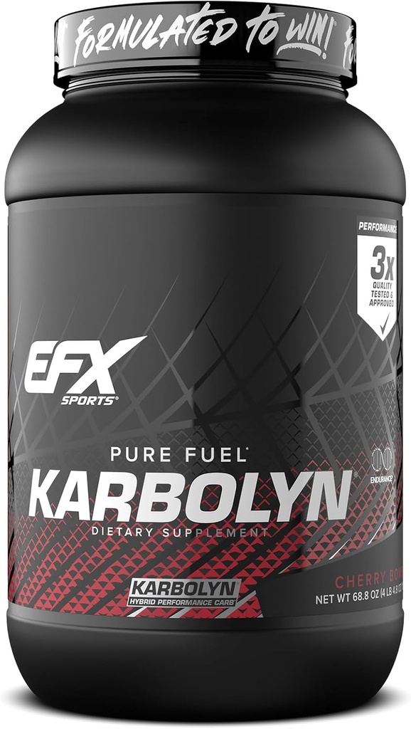 EFX Sports Karbolyn Bränsle | Fast-Absorberande kolhydratpulver | Carb Load, hållbar energi, snabb återhämtning | Stimulant Free | 37 portioner (Cherry Bomb)