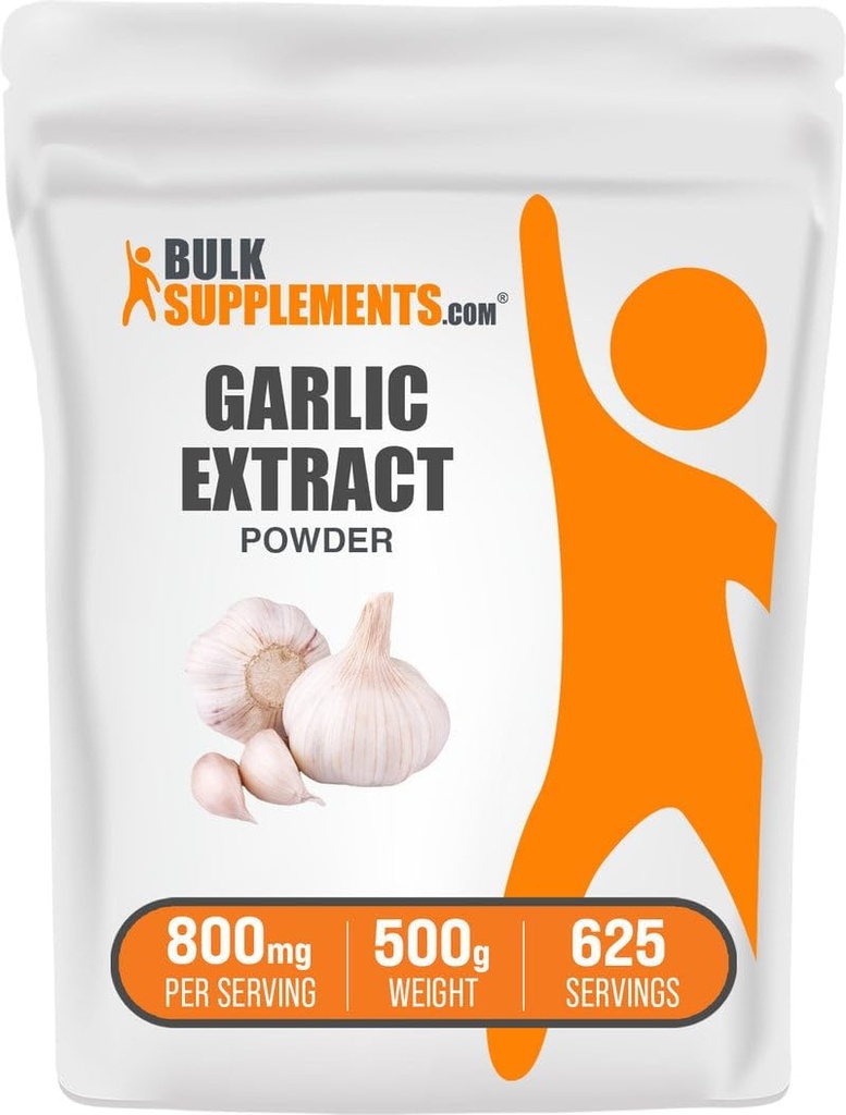 BulkSupplements.com Valkosipuliuute Powder - valkosipulin täydentää, kasviperäistä täydentää, Allium Sativum - kasviperäisiä & gluteeniton, 800 mg per tarjoilu, 500g (1,1 lbs) (pakkaus 1)