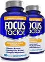 Focus Factory Aikuinen aivojen ja näkökyvyn lisäosa, 120 kreivisilmän vitamiini, Mineral Supplement, täydellinen monivitamiinia luteiini & Zeaksantiini-brain täydennysosa keskittyä, muisti (2 Pk)