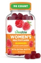 Elinkykyiset naiset Multivitamiini Gummy A-, C-, D-, E-, Niasiini-, B6-, Folaatti-, B12-, Biotiini-, Pantoteenihappo-, Jodi-, Sinkki-, Sinkki-, Maukas monivitamiini naisille Gummie 90 Gummie