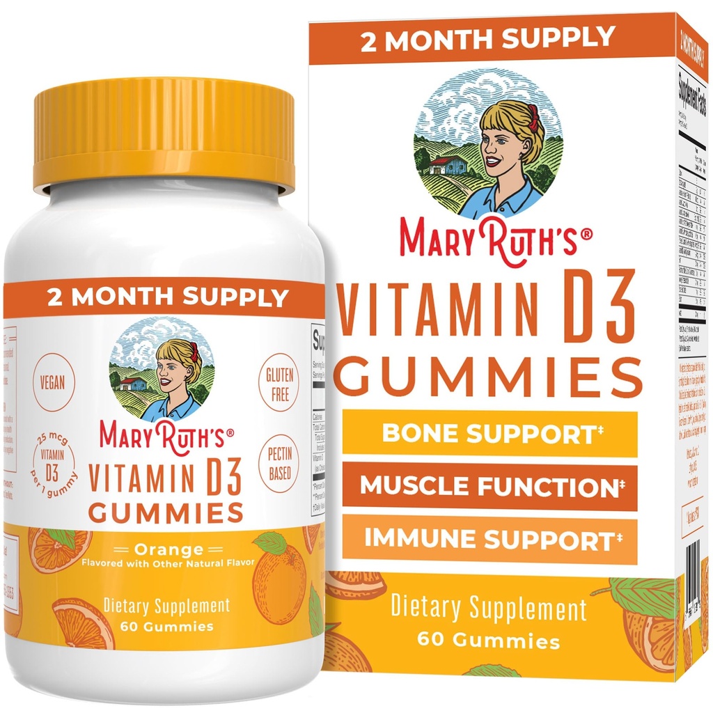 MaryRuth Organics D3-vitamiinia Gummies 2 kuukauden tarjonta ... Aikuiset & lapset D-vitamiinia...
