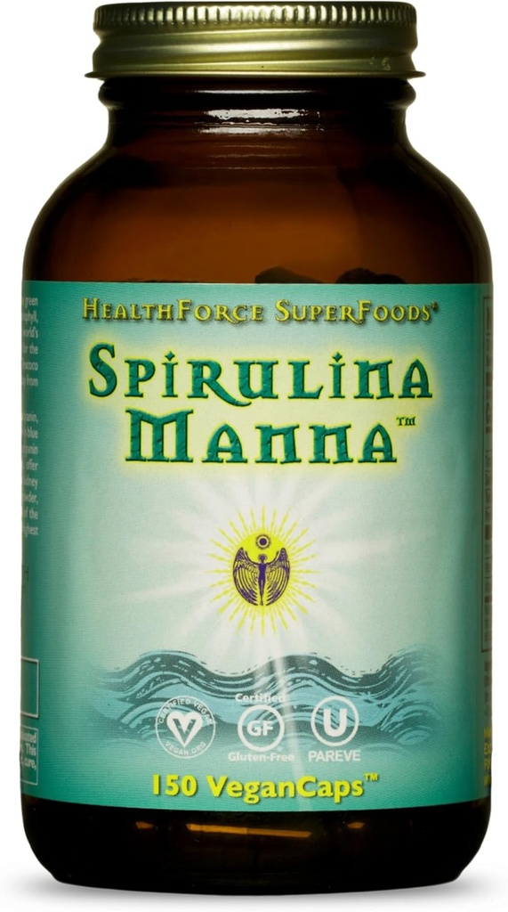 HealthForce SuperFoods Spirulina Manna - Capsules - 150 Vegan kapslar