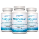 Magnesium 400mg [High Potency] Supplement - Magnesium Oxide för immunstöd, Muscle Recovery, Leg Cramps, Relaxation - 3 Pack | Total 360 Count