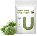 UNLEASH'D ORGANIC Barley Grass Powder 1 pund 100% ren och organisk, Superfood Greens Rich i vitaminer, mineraler, fibrer och antioxidanter