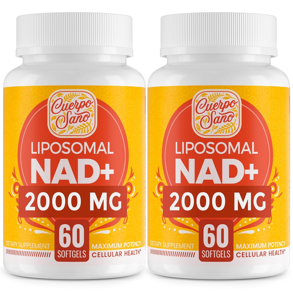 2000 MG NAD Supplement, Liposomal NAD + med hög absorption, mer effektiv än Nikotinamid Riboside, Pure & Plus Boosting Supplement, Aging Defense, Metabolism & Cellular, 120 softgels