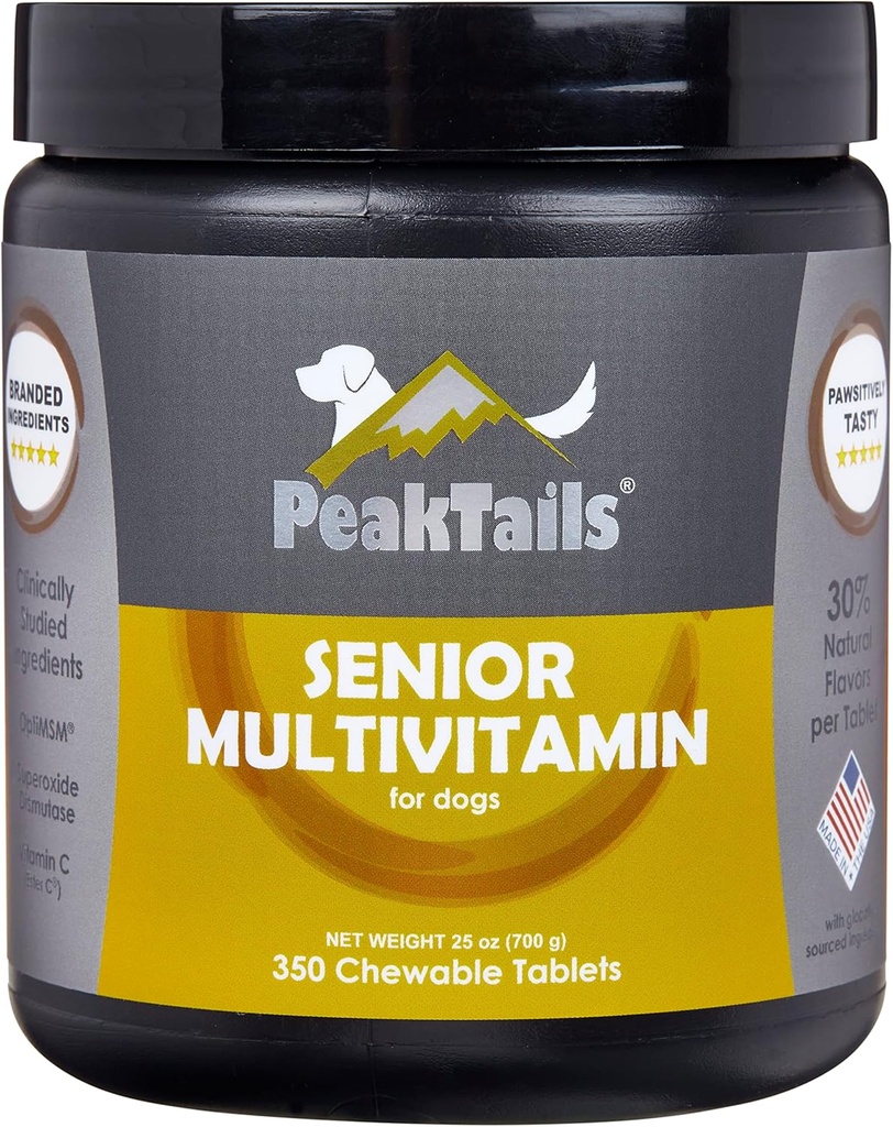 Vanhempi Multivitamiini koirille 350 purutablettia MSM, Superoksidi dismutaasi